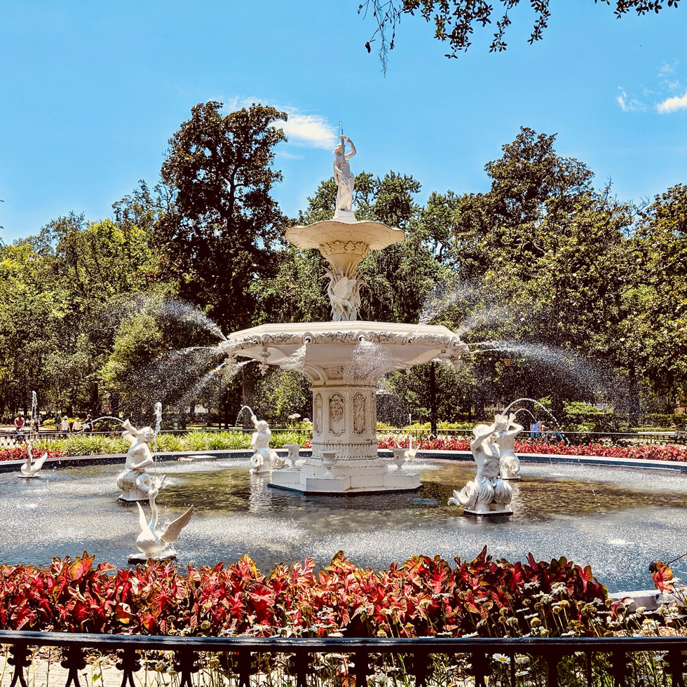 Fountain at Forsyth Park in Savannah, Georgia